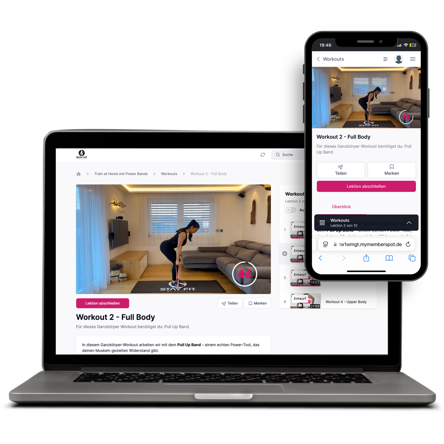 Train at Home - Power Band Set inkl. Online Training